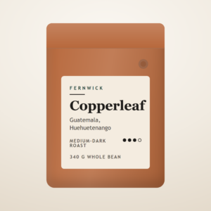 A bag of Fernwick Copperleaf coffee
